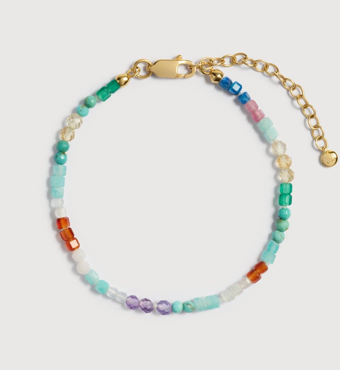Gold Vermeil Freedom Mini Multi Gemstone Beaded Bracelet - Freedom Stones - Monica Vinader