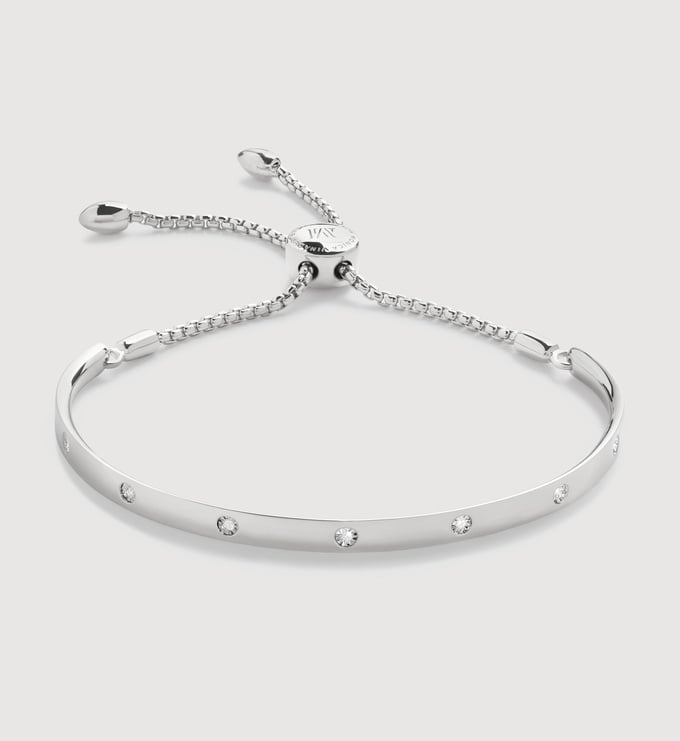 Sterling Silver Fiji Gem Diamond Chain Bracelet - Diamond - Monica Vinader