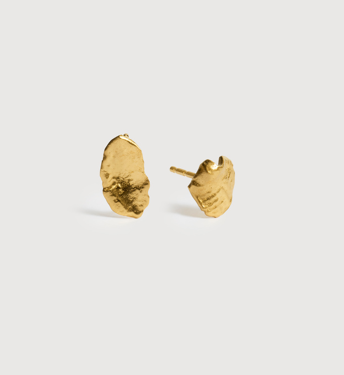 Gold Vermeil Fragments Small Stud Earrings - Monica Vinader