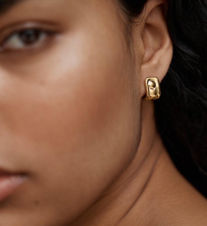 Gold Vermeil Amaia Small Hoop Earrings - Monica Vinader