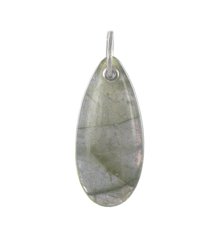 Sterling Silver Almond Pendant Charm - Monica Vinader