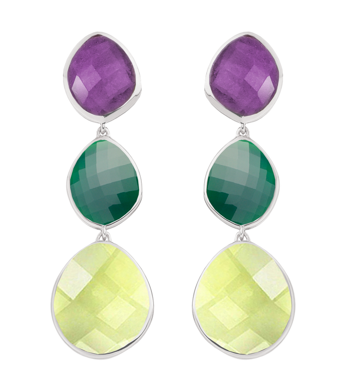 Sterling Silver Nugget Cocktail Earrings - Monica Vinader