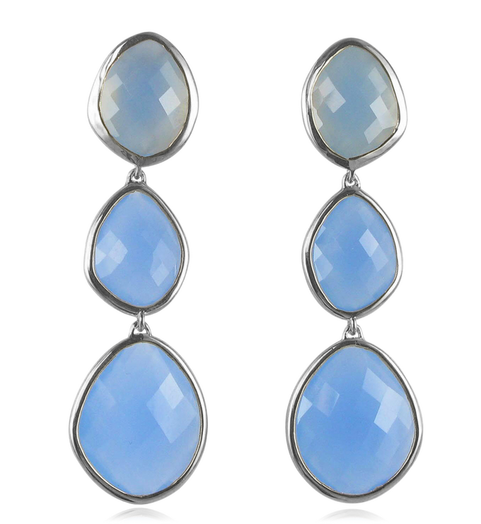 Sterling Silver Nugget Cocktail Earrings - No Stone - Monica Vinader