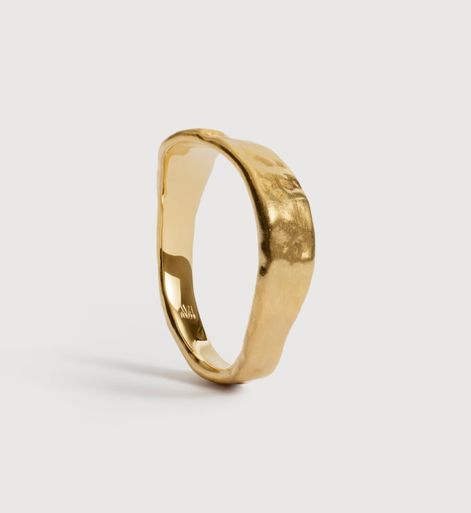 Gold Vermeil Capri Stacking Ring - Monica Vinader