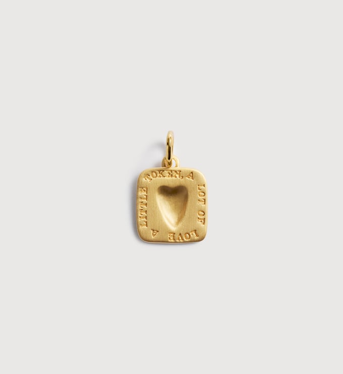 Gold Vermeil Love Token Pendant - Monica Vinader