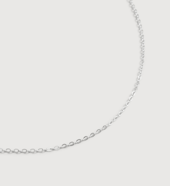 Sterling Silver Rolo Slim Chain Necklace - Monica Vinader