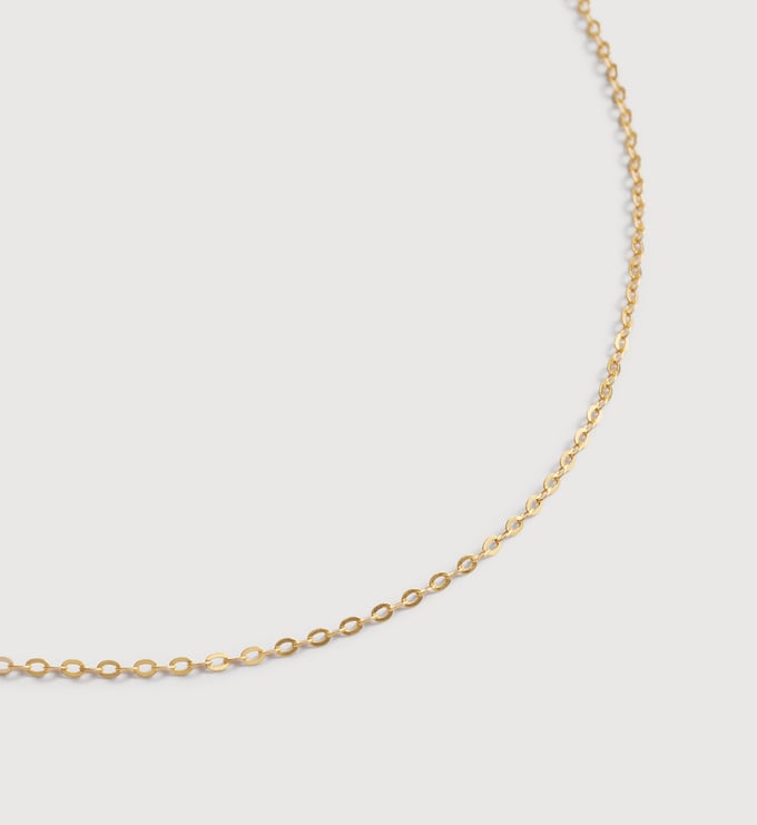 Gold Vermeil Rolo Slim Chain Necklace - Monica Vinader