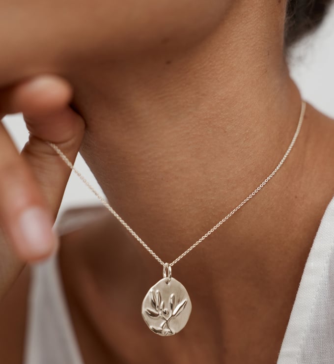 Sterling Silver Peace Pendant - Monica Vinader