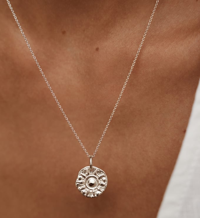 Sterling Silver Sun Pendant - Monica Vinader