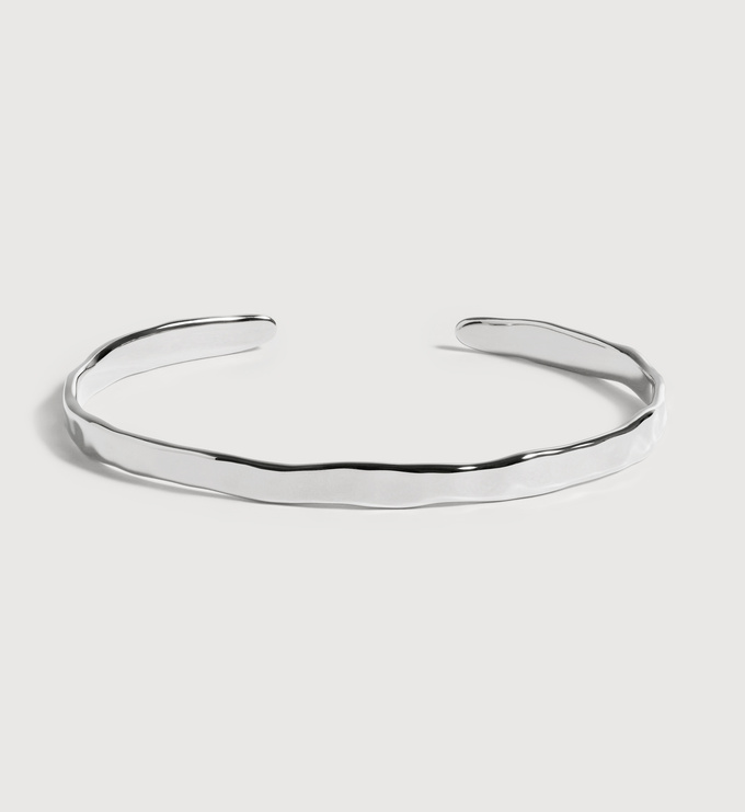 Sterling Silver MV Siren™ Muse Slim Cuff - Monica Vinader