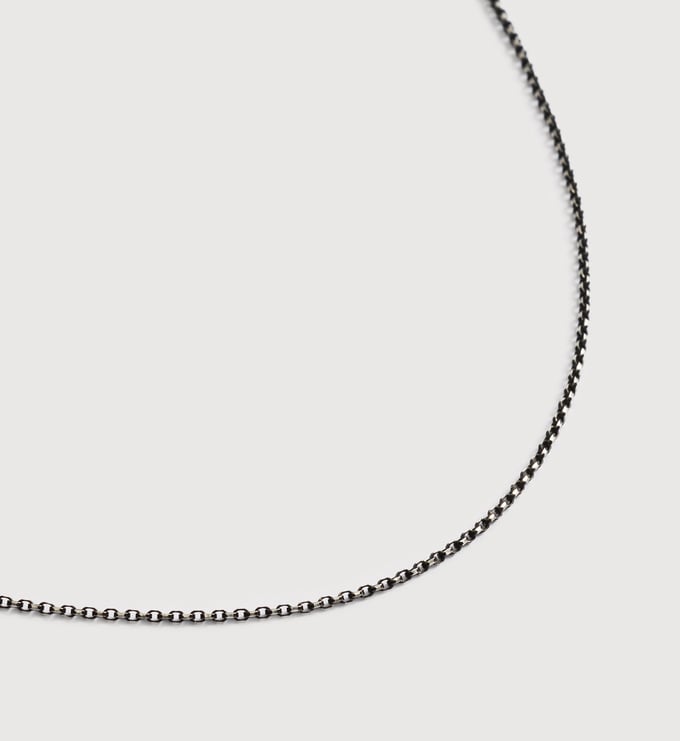 Sterling Silver Diamond Cut Rolo Chain Necklace - Monica Vinader