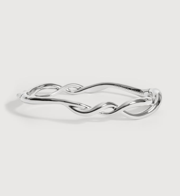Sterling Silver Ochre Bangle - Monica Vinader