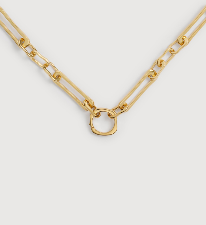 Gold Vermeil Alta Duo Charm Necklace - Monica Vinader
