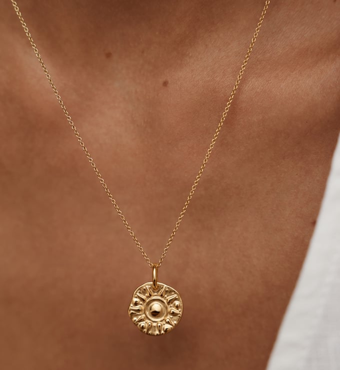 Gold Vermeil Sun Pendant - Monica Vinader