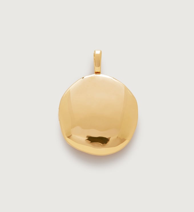 Gold Vermeil Deia Round Locket - Monica Vinader