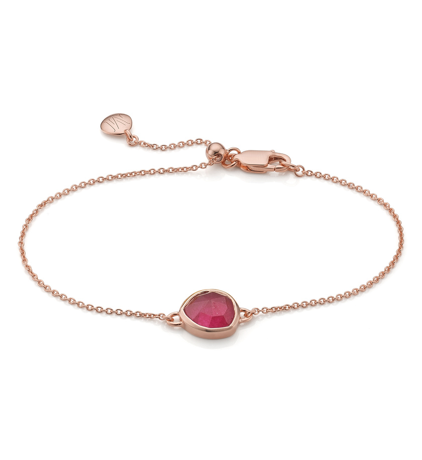 MV Siren Gemstone Chain Bracelet in Pink Quartz