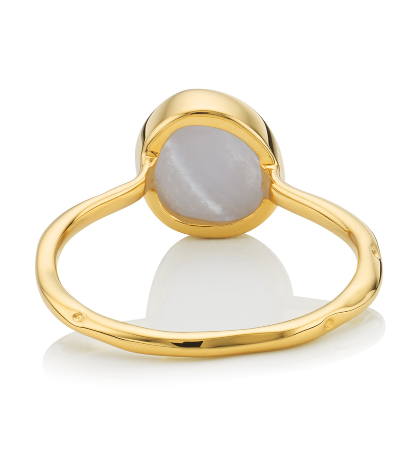 Siren Stacking Ring in 18ct Gold Vermeil On Sterling Silver and Blue ...