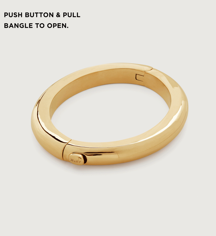 Kate Young Bangle in 18k Gold Vermeil on Sterling Silver Jewellery by Monica Vinader