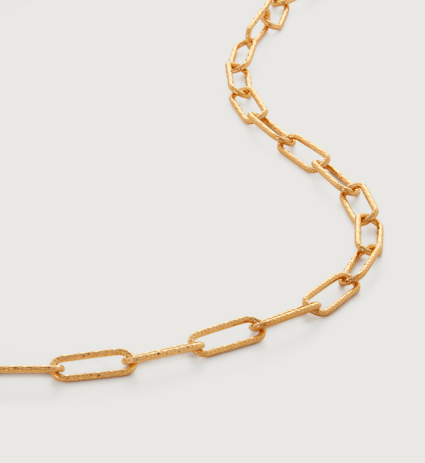 Alta Textured Medium Chain Necklace Adjustable 56cm/ 22' in 18ct Gold