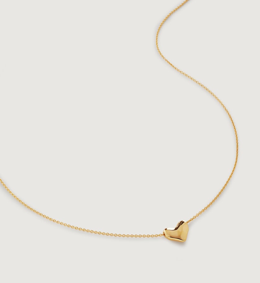 Delicate Heart Chain Necklace – Gold main image 1