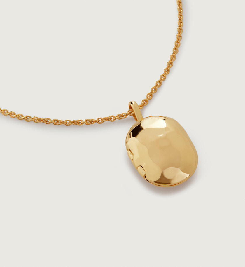 ID Mini Locket Chain Necklace Adjustable 4146cm/1618' in 18k Gold