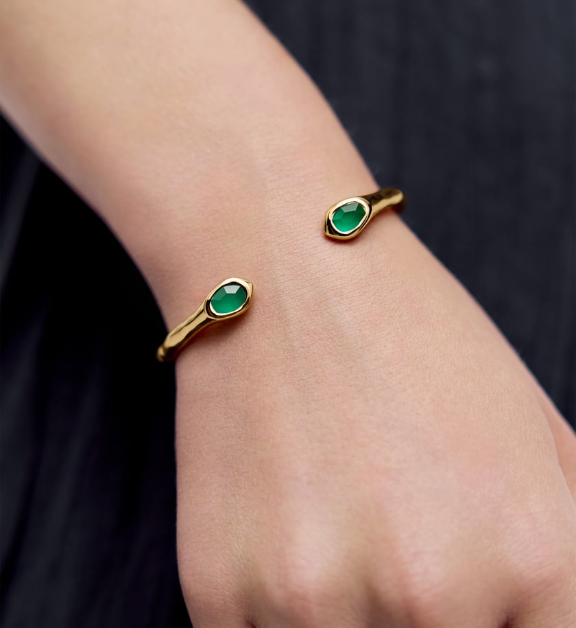 Odyssey Double Row Gold Cuff main image 1