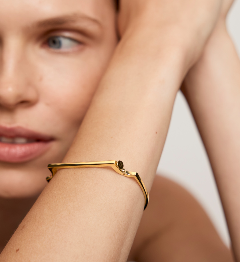 Monica Vinader Signature Bangle (Gold Vermeil)