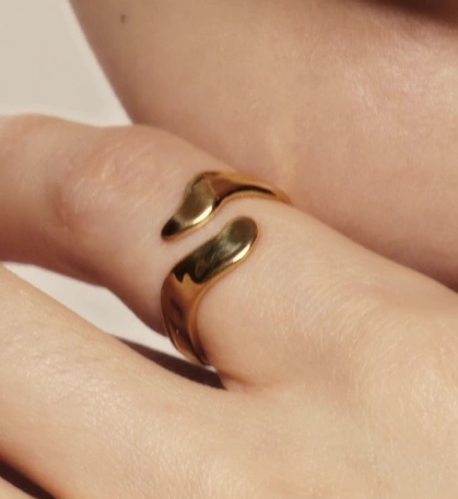 Shine Wave Gold Vermeil Ring