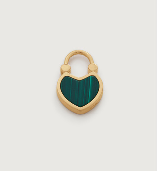 18k Gold Vermeil Connected Hearts Padlock Pendant