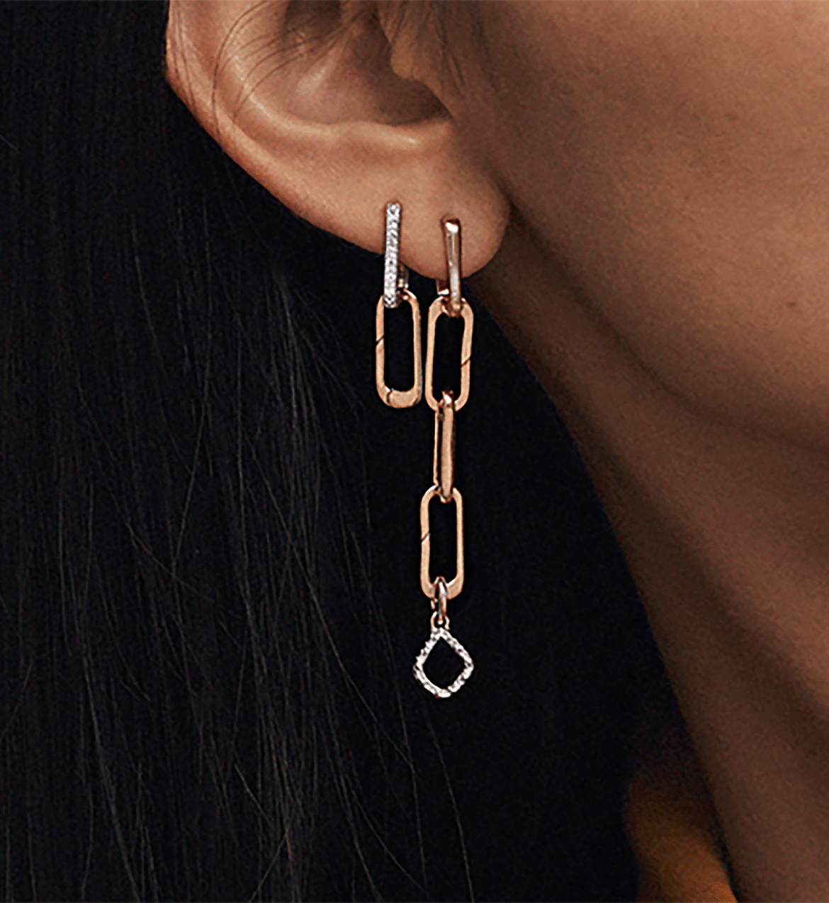 Alta Capture Charm Diamond Earrings in 18k Gold Vermeil on Sterling