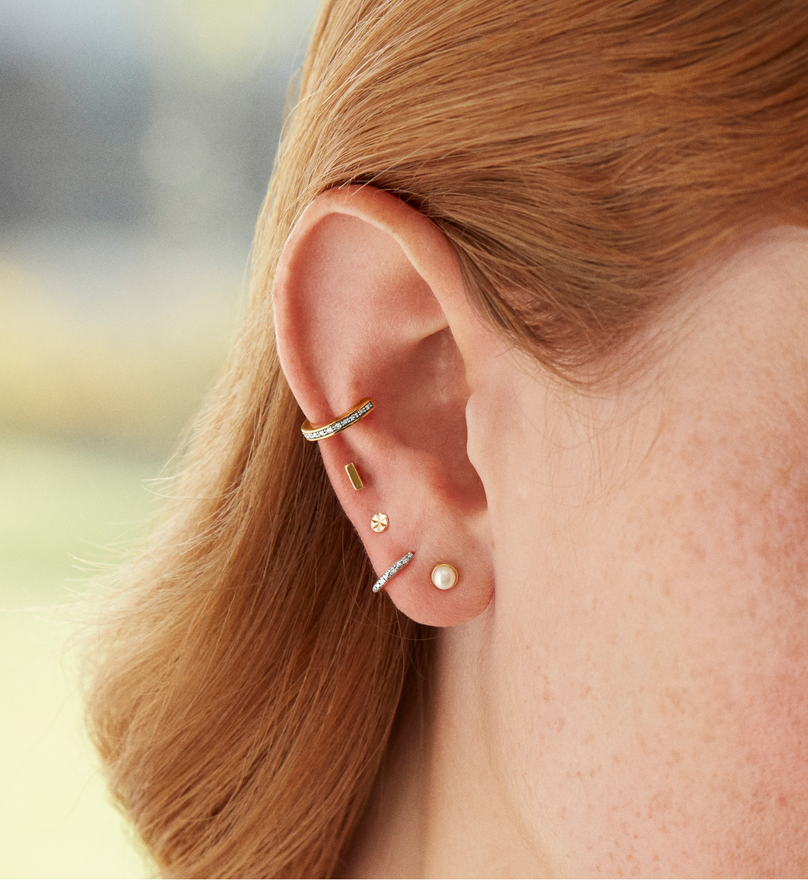 Siren Star Single Labret Piercing Earring in 9k Solid Gold Jewellery