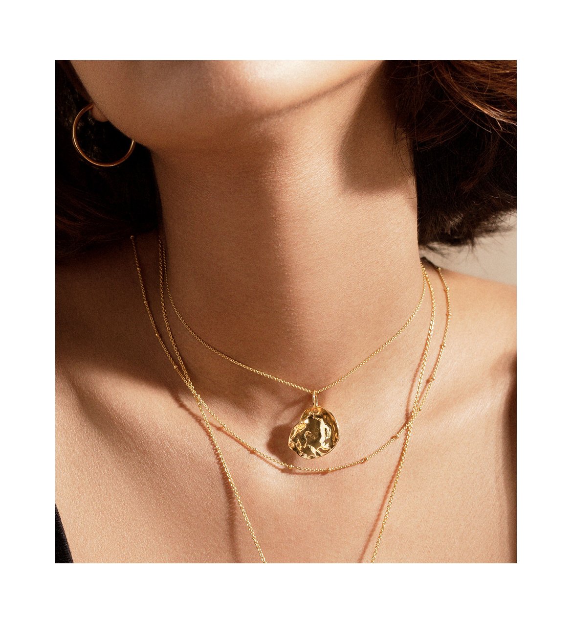 Fine Beaded Chain Necklace Adjustable 4146cm/1618' in 18k Rose Gold