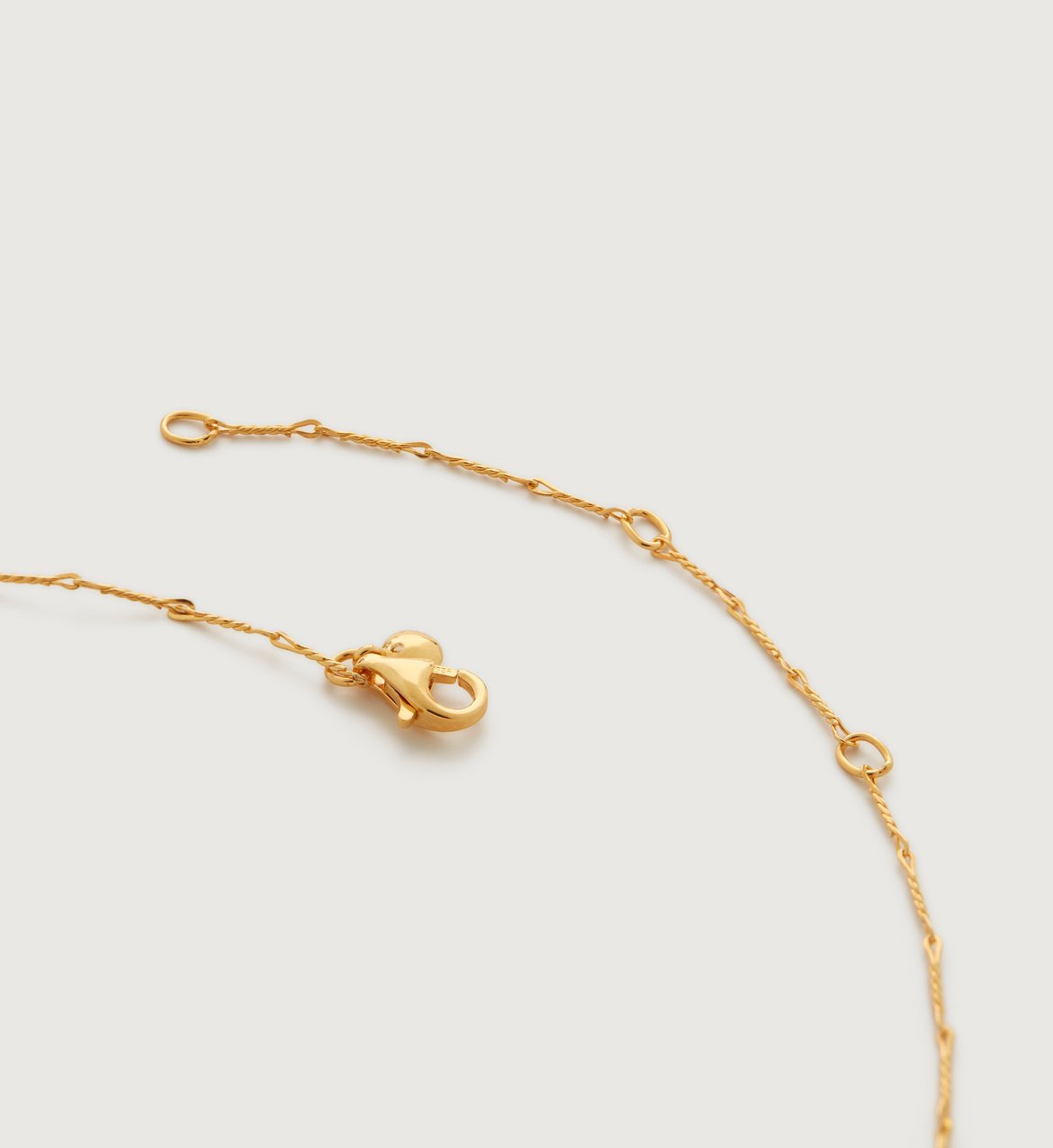 Fine Twist Choker Necklace Adjustable 3843/1517' in 18ct Gold Vermeil