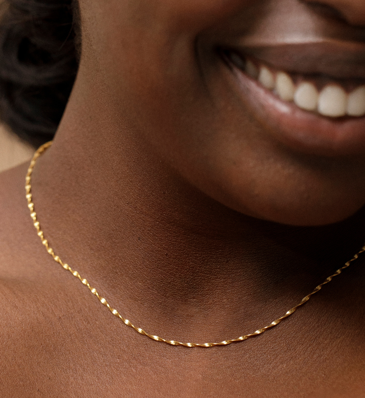 Disco Chain Necklace Adjustable 46-51/18-20' in 18k Gold Vermeil on ...