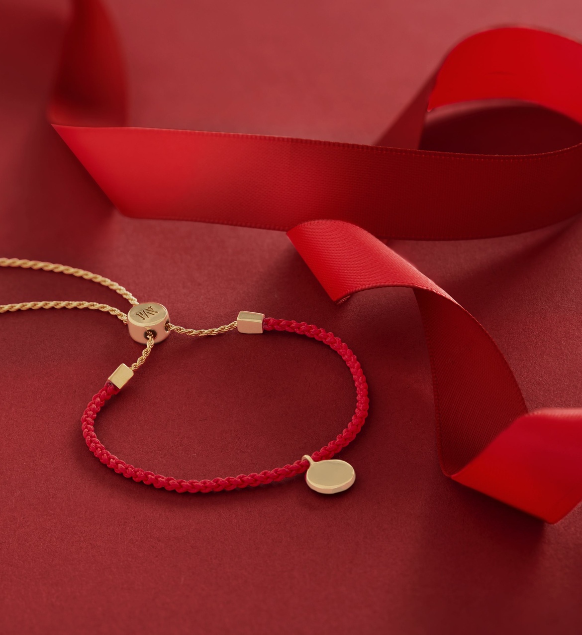 Linear Disc Friendship Chain Bracelet in 18ct Gold Vermeil on Sterling