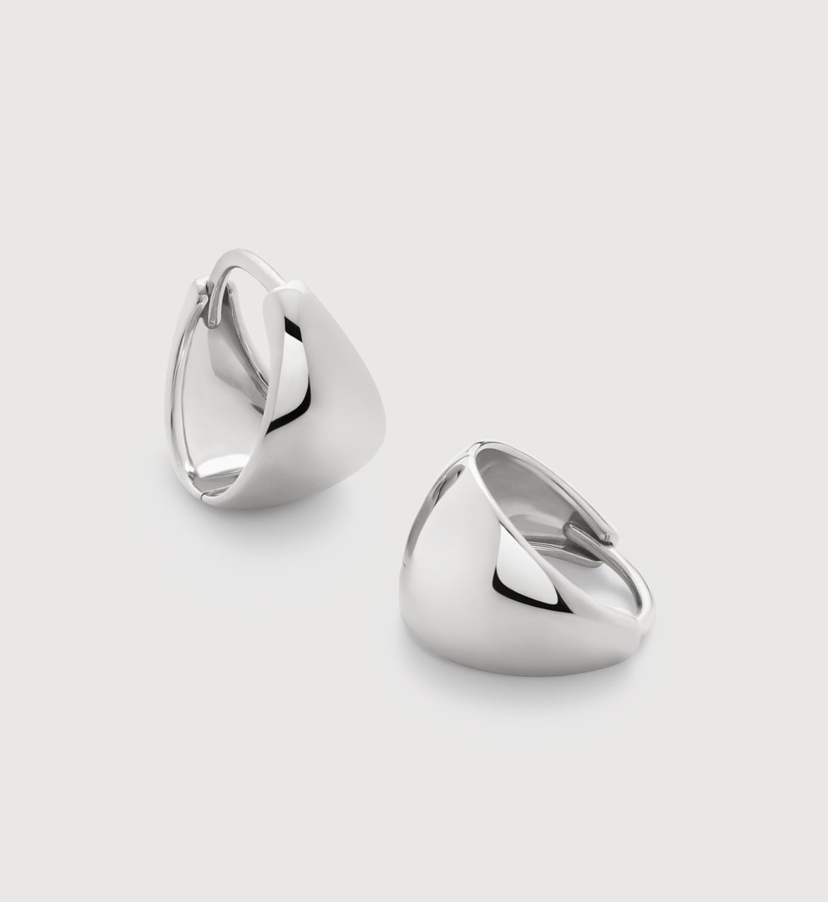 Lonnie Beaded Huggie Earring in Silver main image 1