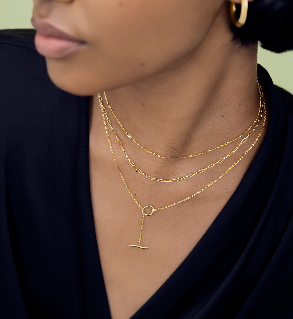 Dual-Layer Twist Premium Choker Necklace For Women Chunky Collar Jewelry Sweet Cool Minimalist Metal Cuff Necklace G170