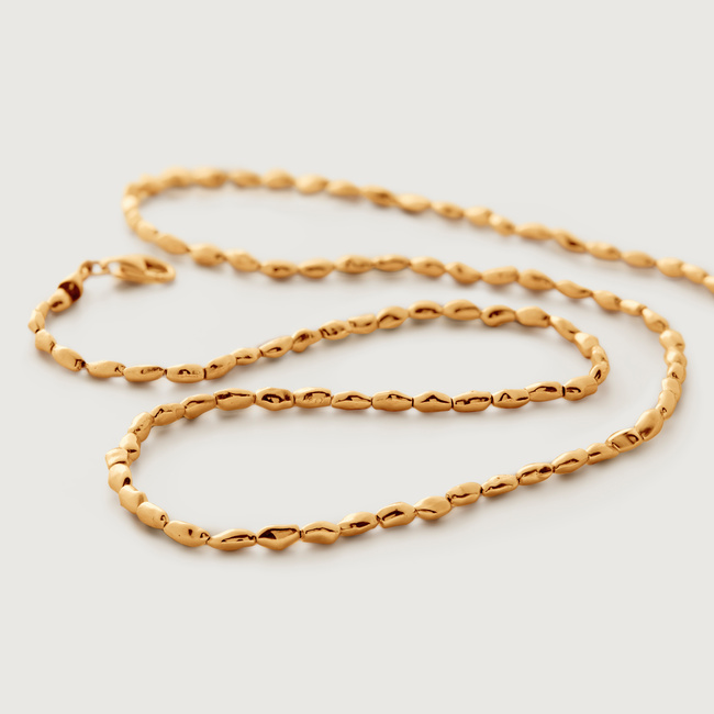 Mini Nugget Necklace Adjustable 41-46cm/16-18' in 18k Gold Vermeil Mini Nugget Necklace Adjustable 41-46cm/16-18' in 18k Gold Vermeil