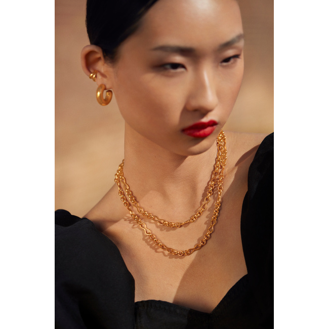 Heritage Link Necklace adjustable 50cm/20' in 18k Gold