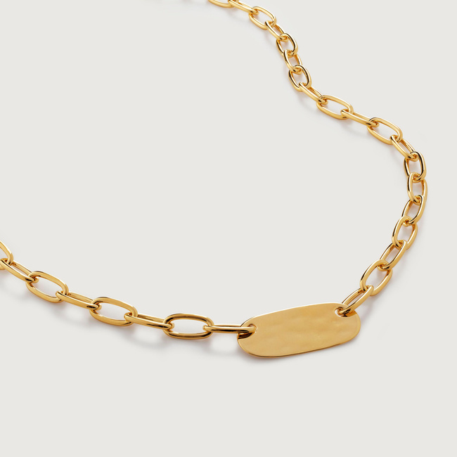 ID Necklace Adjustable 46cm/18' in 18k Gold Vermeil on Sterling