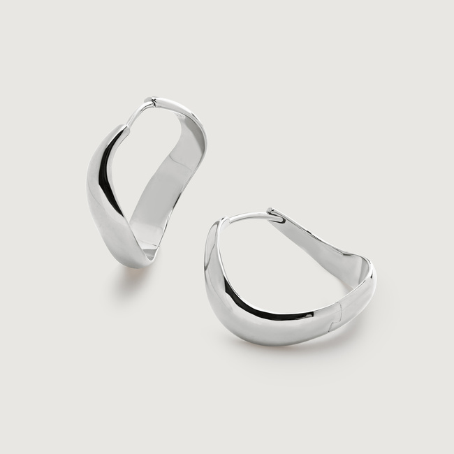 Studio Jewellery Slim Sterling Silver Hoop Earrings