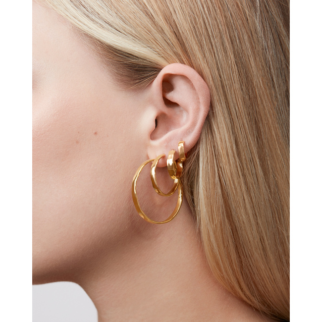 ピアス [BLACKMUSE] Glam gold tone wave wave Earrings welcome to blackmuse
