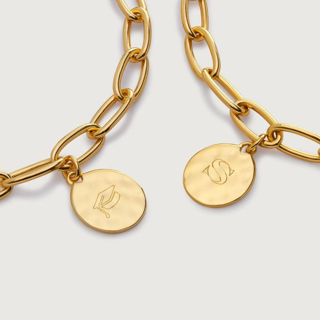 ID Oval Charm Bracelet in 18k Gold Vermeil on Sterling Silver