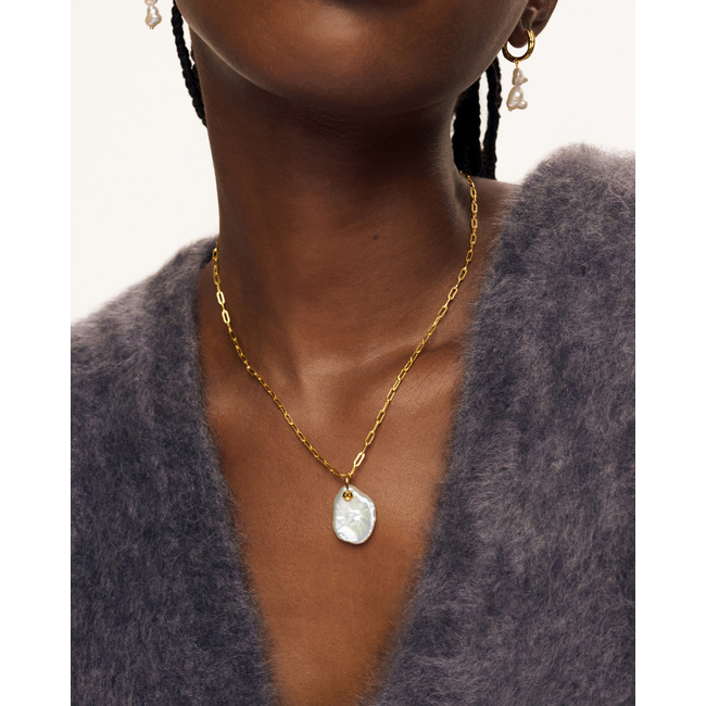 One of a Kind Medium Keshi Pearl Pendant Charm in 18k Gold