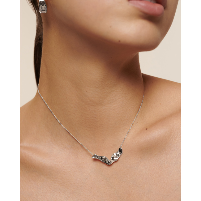 The Wave Necklace Adjustable 41-46cm/16-18' in Sterling Silver