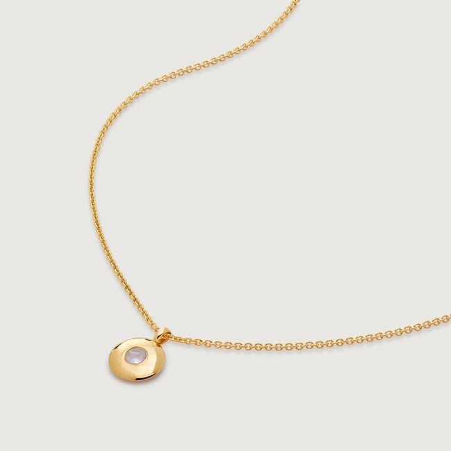 Gold Vermeil June Birthstone Chain Necklace - Moonstone