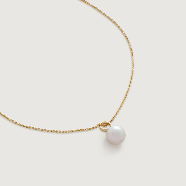 Nura Round Pearl Fine Chain Necklace | Jewellery Sets