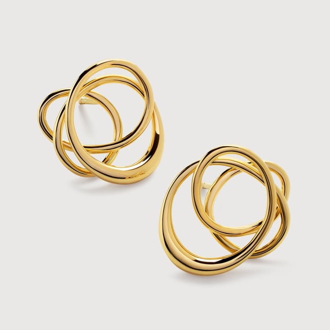 Gold Vermeil Nura Wrap Stud Earrings