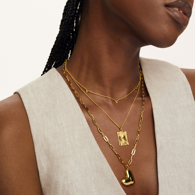 Fine Chain Necklace Adjustable 43cm 17 in 18k Gold Vermeil on Sterling Silver Jewellery by Monica Vinader