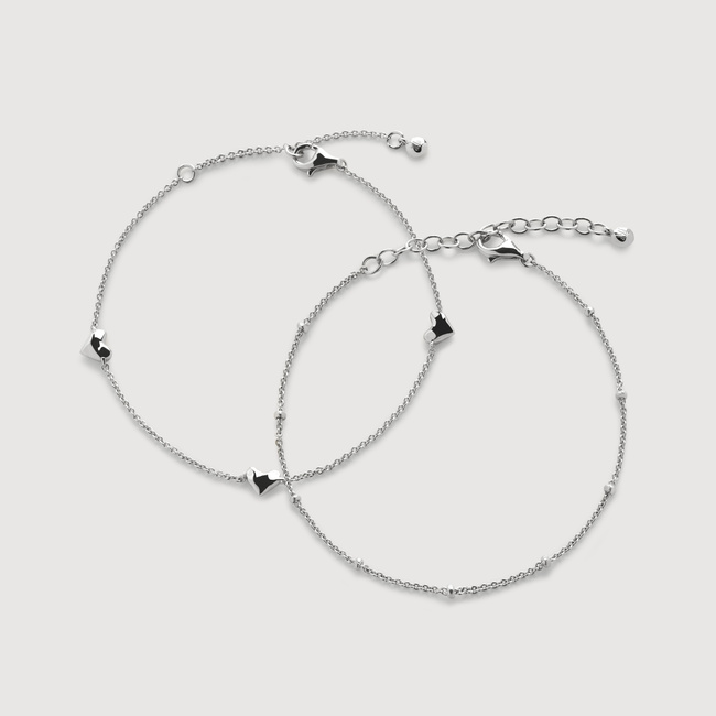 【MONICA VINADER】Heart Chain Bracelet チェーンブレスレット Heart Chain Bracelet in Sterling Silver | Jewellery by